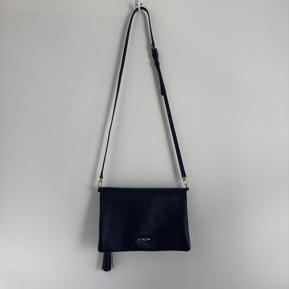 Gigi New York blue‎ leather Uber clutch - Picture 2 of 11